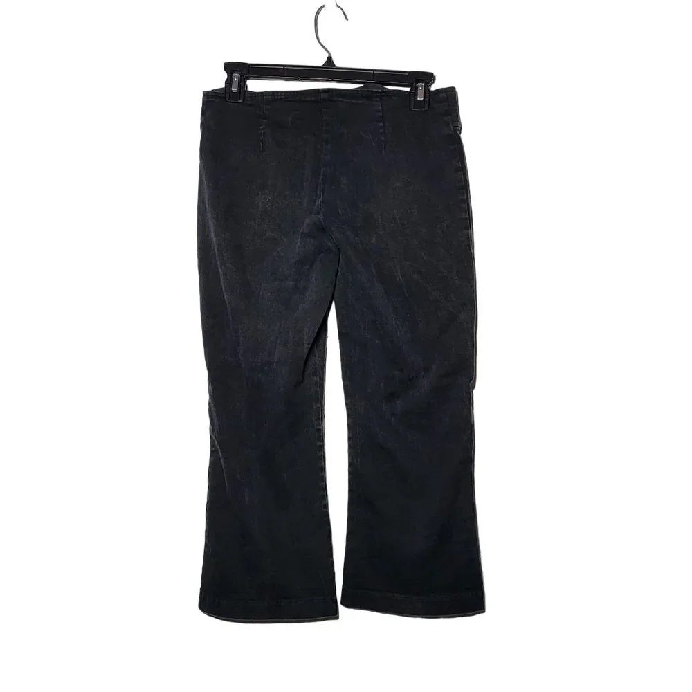 OCI Womens Stretch Denim Capri Jeans Size 7 Grunge Y2K Cropped Flare Boho Hippie
